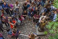 Crowds of tourists at JulietÃ¢â¬â¢s house, Verona Royalty Free Stock Photo